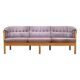 Lilac velour sofa, Danish design, 1970s, production: Denmark