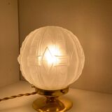 Art Deco globe lamp "scales"