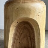 End of sofa, stool or monoxyl side table in solid suar