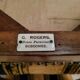 Lot suite de 6 chaises signées G. Rogers. en bois massif et velours