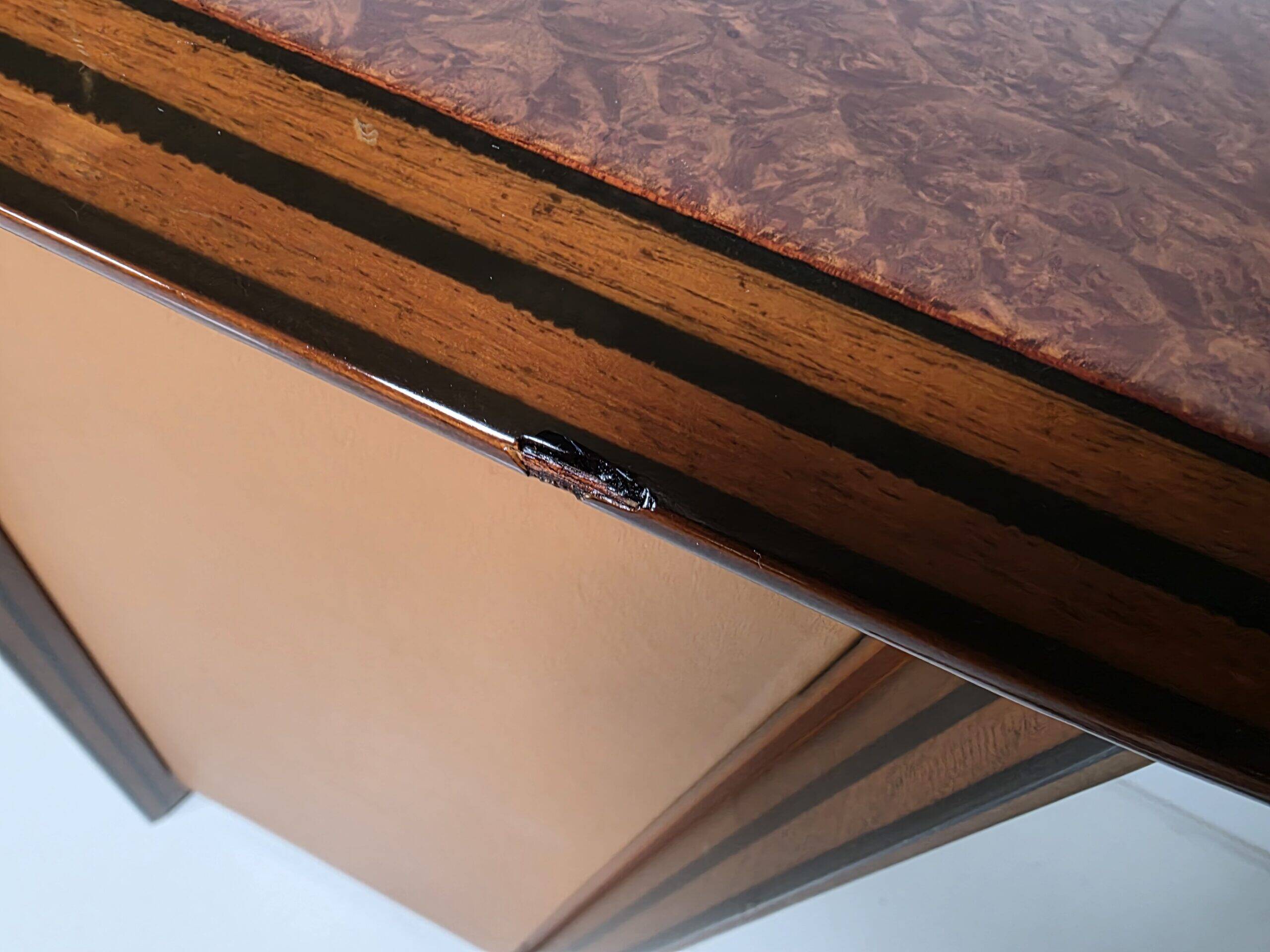 Artona cabinet/desk in walnut and burlwood, Maxalto, Italy, 1970s