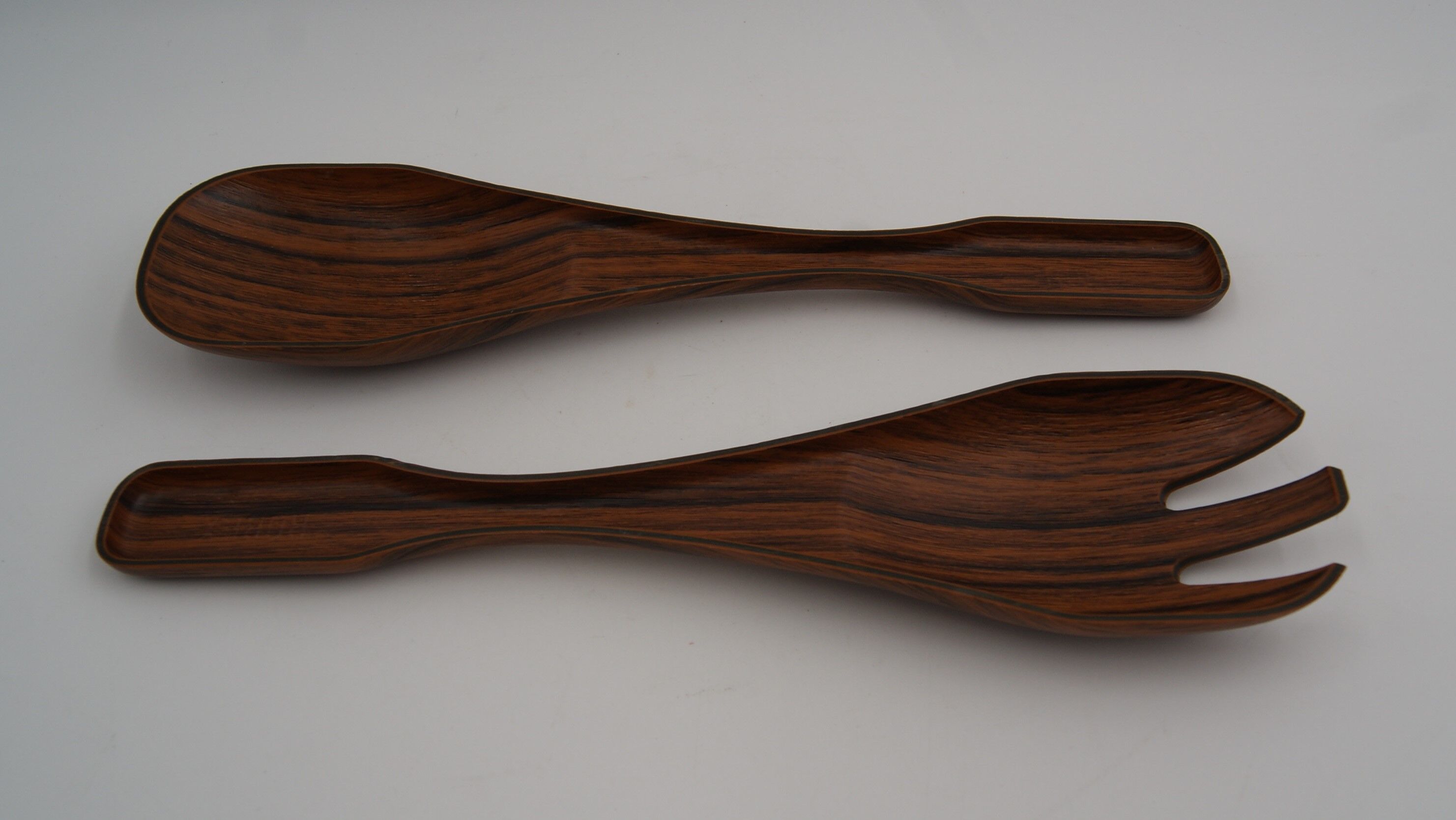Cutlery plastic salad vintage teak