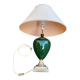 1960s lamp in green lacquered ceramic