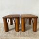 Vintage rattan low stools