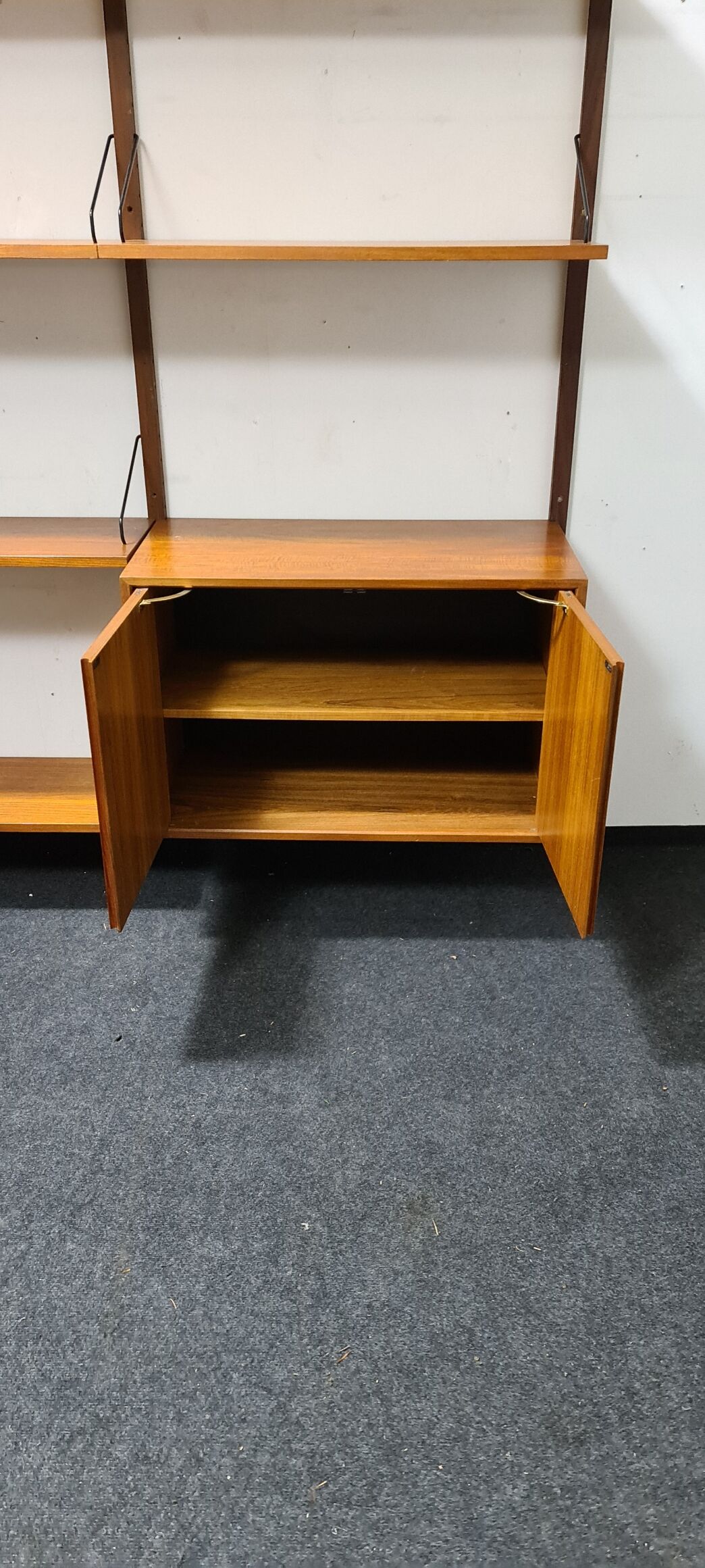 Bibliothèque murale en teck vintage