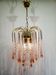 Lustre murano gouttes en cristal rose
