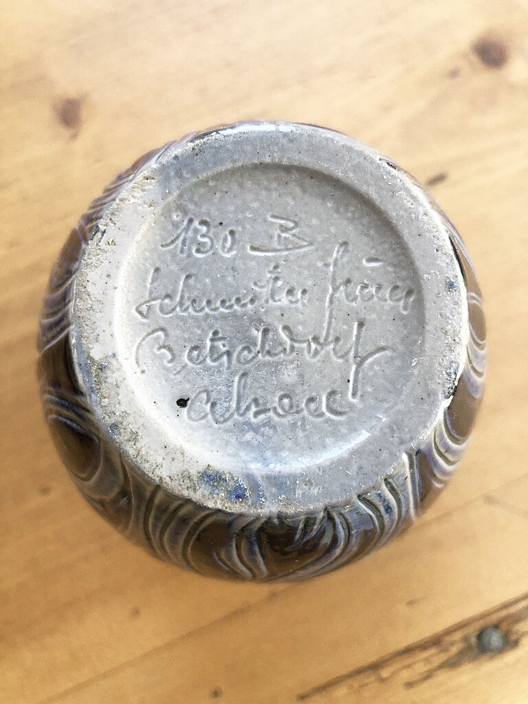 Artisan vase with floral motifs