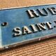 Street plate, embossed letters "rue Saint-Roch" in cast iron, 19th