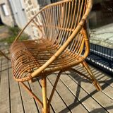 Rattan bench from the 60s