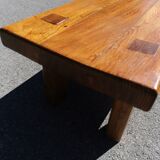 Brutalist table in meleze