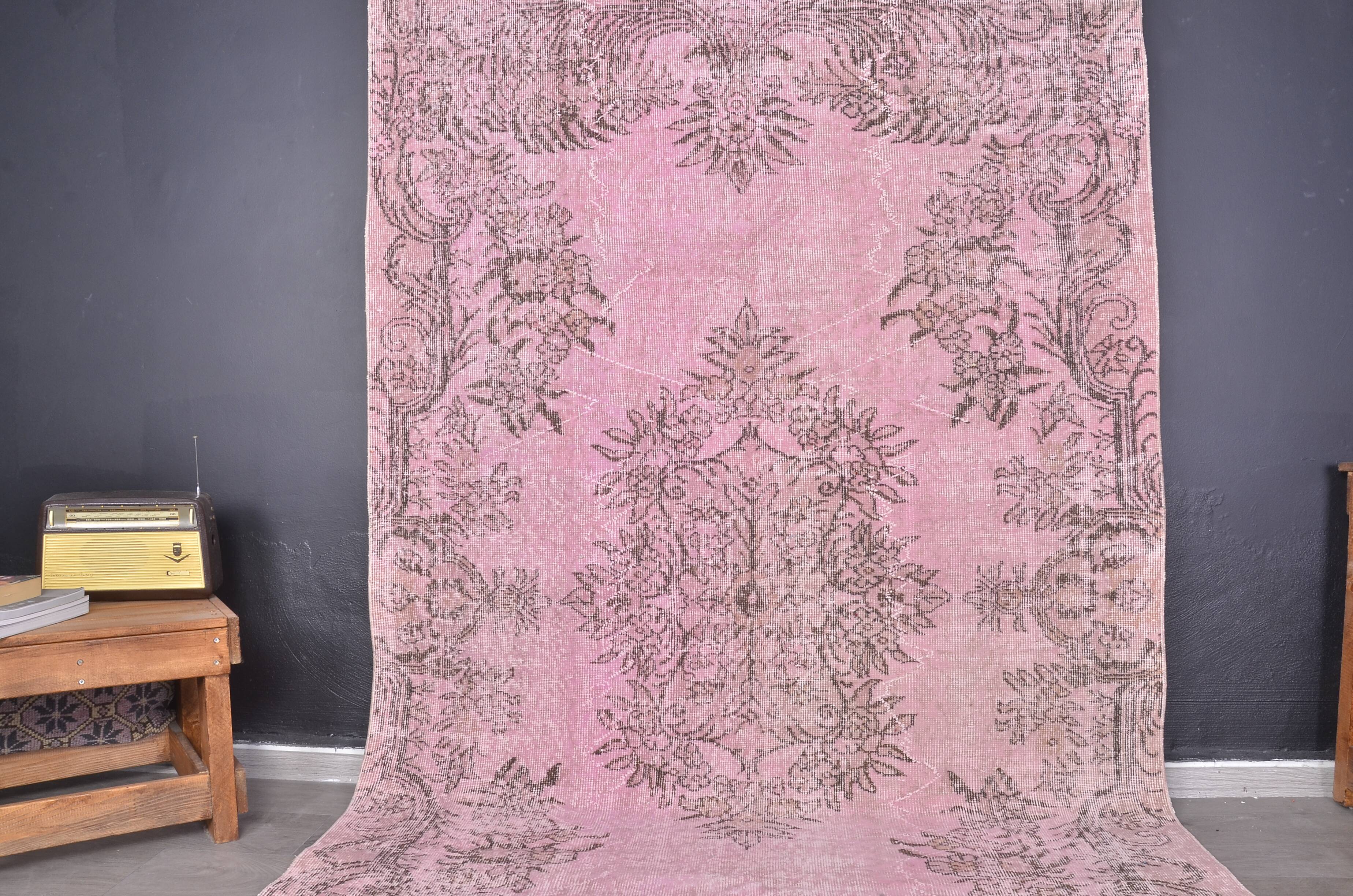 Pink Oushak Vintage Home Living Rug sku 1920