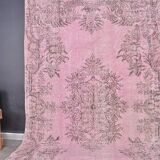 Pink Oushak Vintage Home Living Rug sku 1920