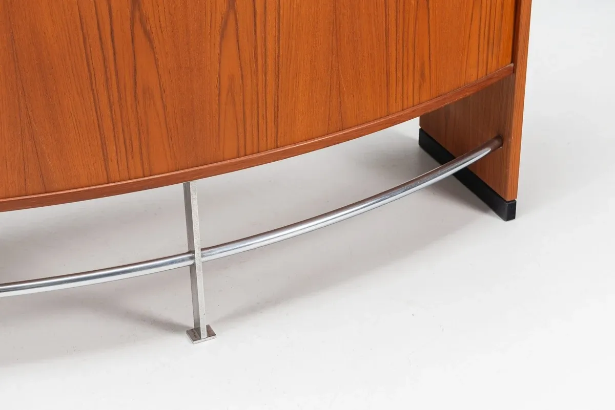 Erik Buch boomerang dry bar set in teak Dyrlund Denmark 1960