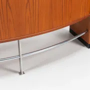 Erik Buch boomerang dry bar set in teak Dyrlund Denmark 1960
