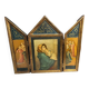 Vintage wooden religious triptych