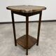 Table d'appoint Jugendstil avec plateau en laiton martelé