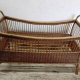 Vintage rattan children's bed