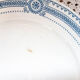 Lot of 4 blue plates "carina" U&C Sarreguemines Terre de Fer