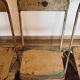 Set of 5 folding metal chairs