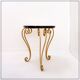 Art Deco Side Table in Marble and Gild Iron