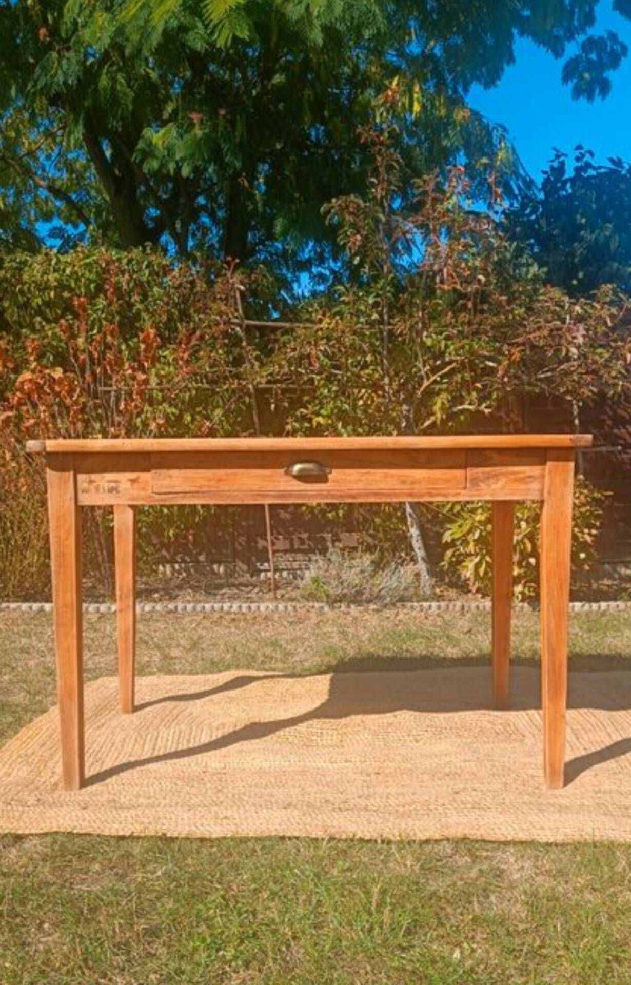 Old wooden table with drawer – Vintage desk
