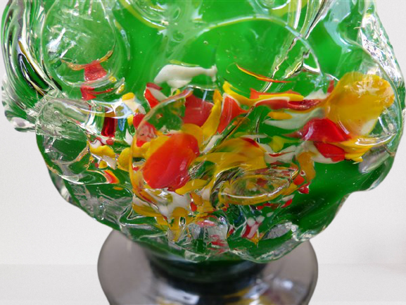 Green Murano vase