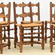 6 straw chairs