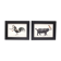 Lot de 2 chimère encadrées lithographie gravure animal