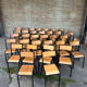 Lot de 50 chaises écoles bois et métal