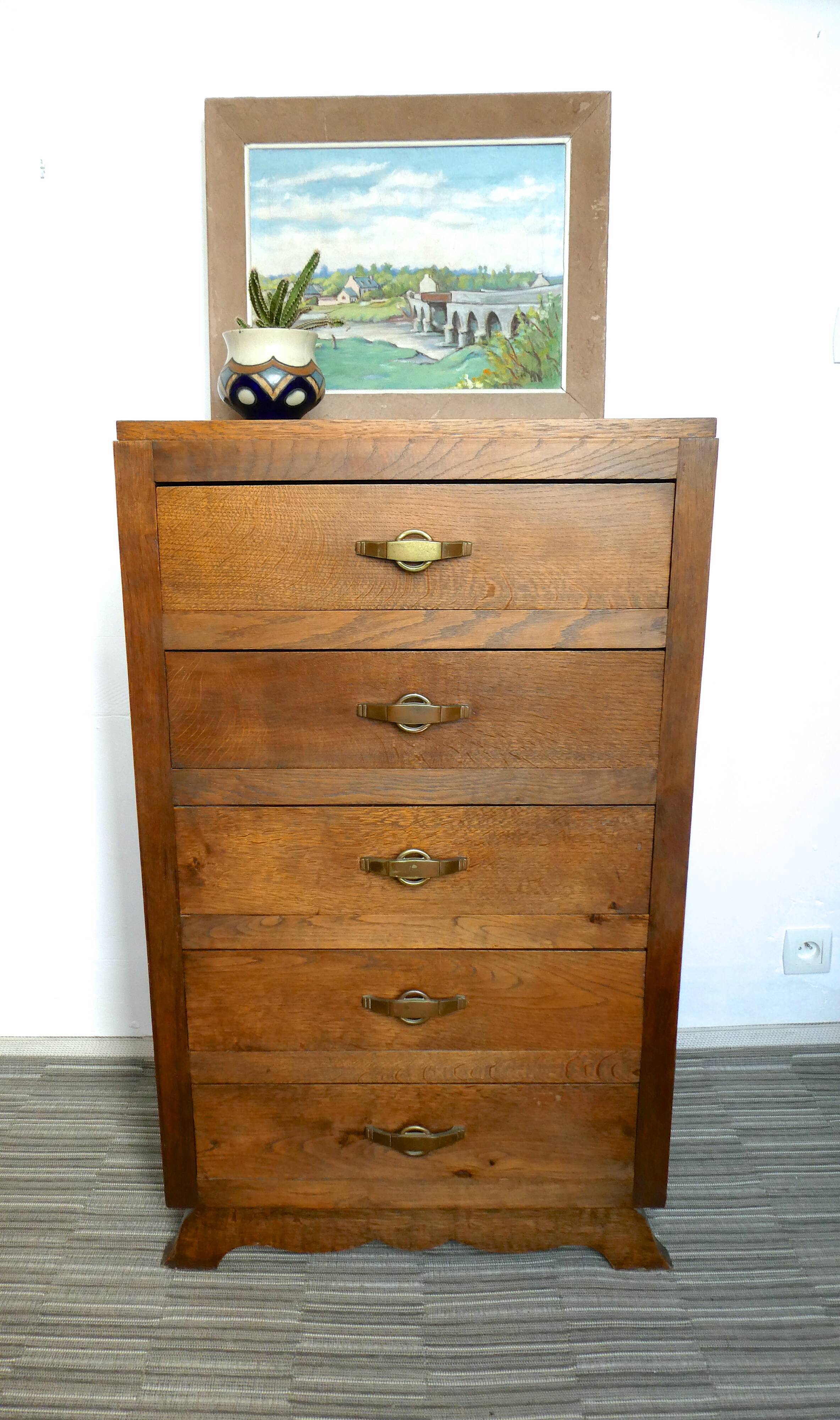 Art deco 5-drawer chiffonier 30-40 years