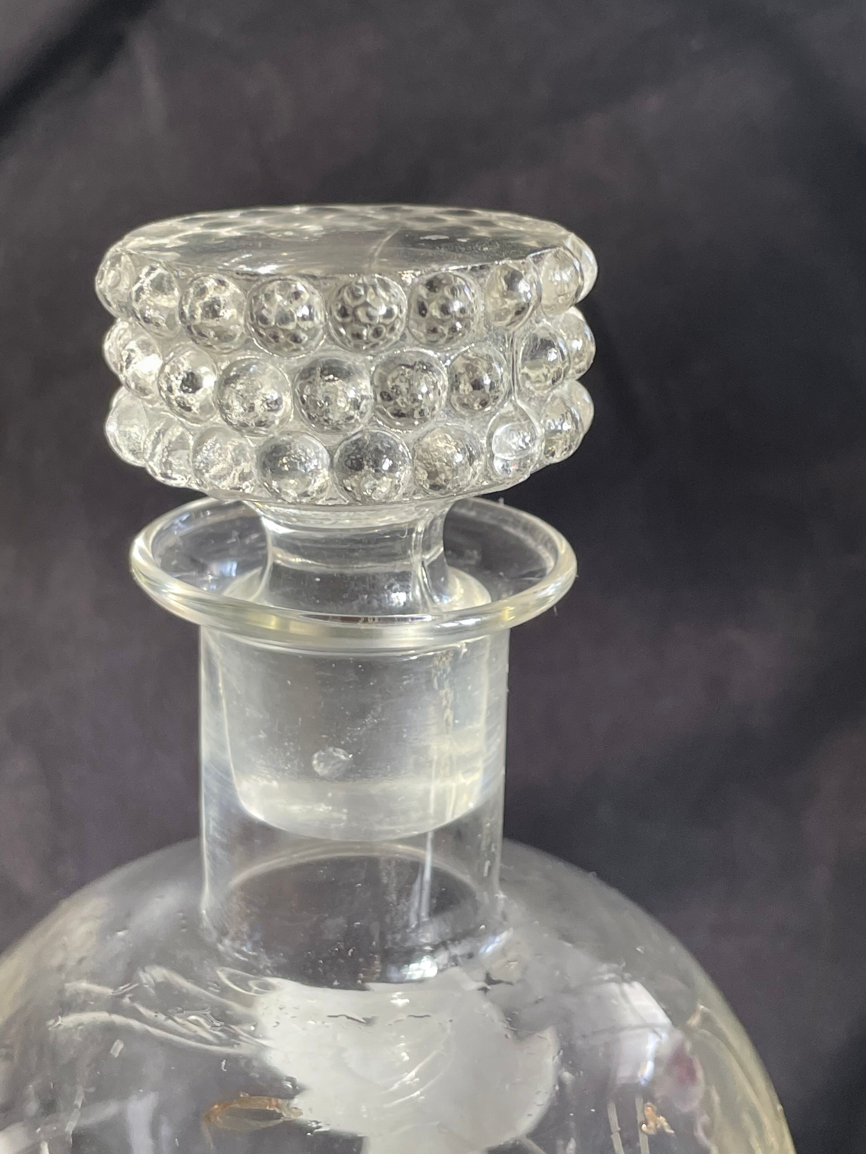 Antique cut crystal carafe signed Bayel 92