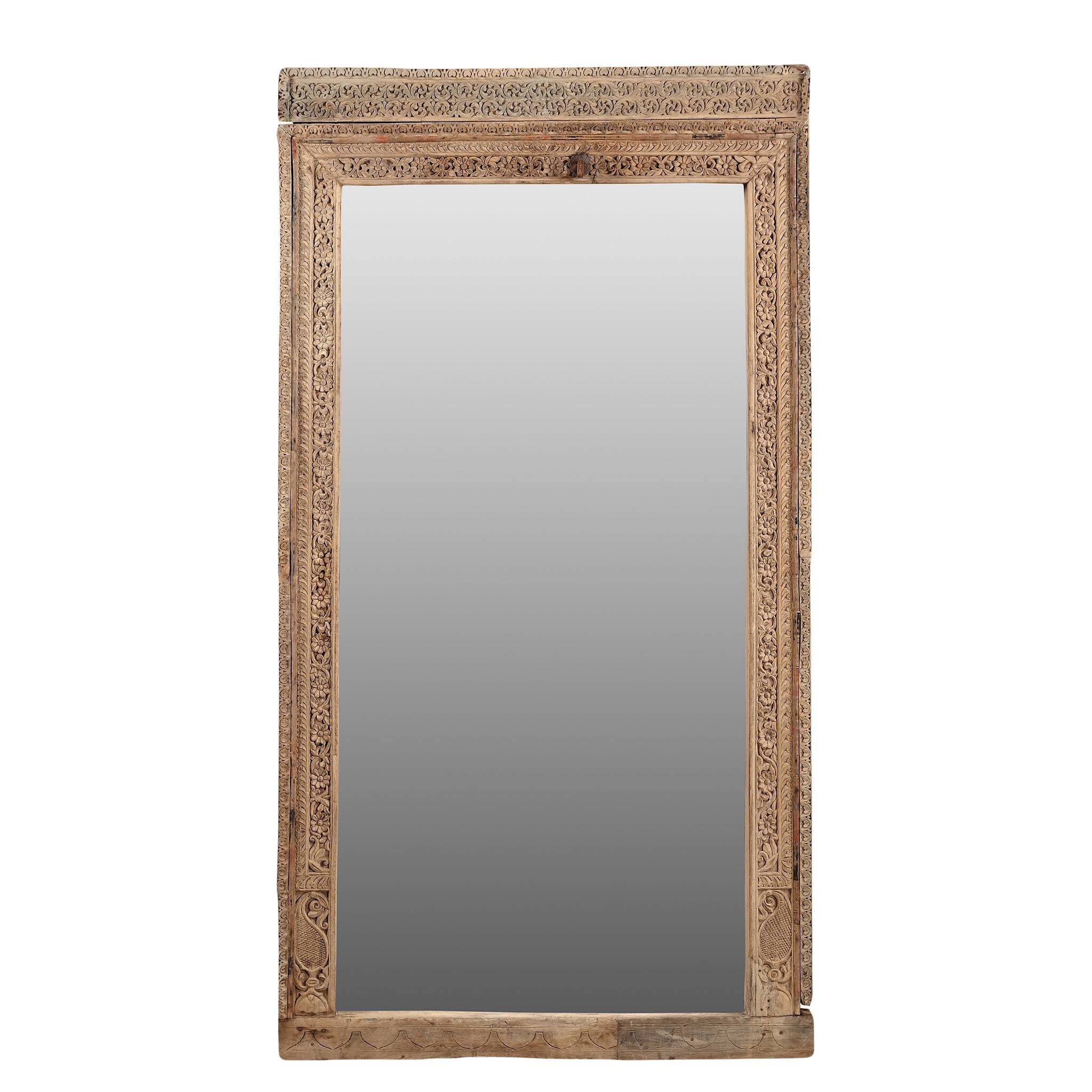 Khetri - Large carved solid wood mirror