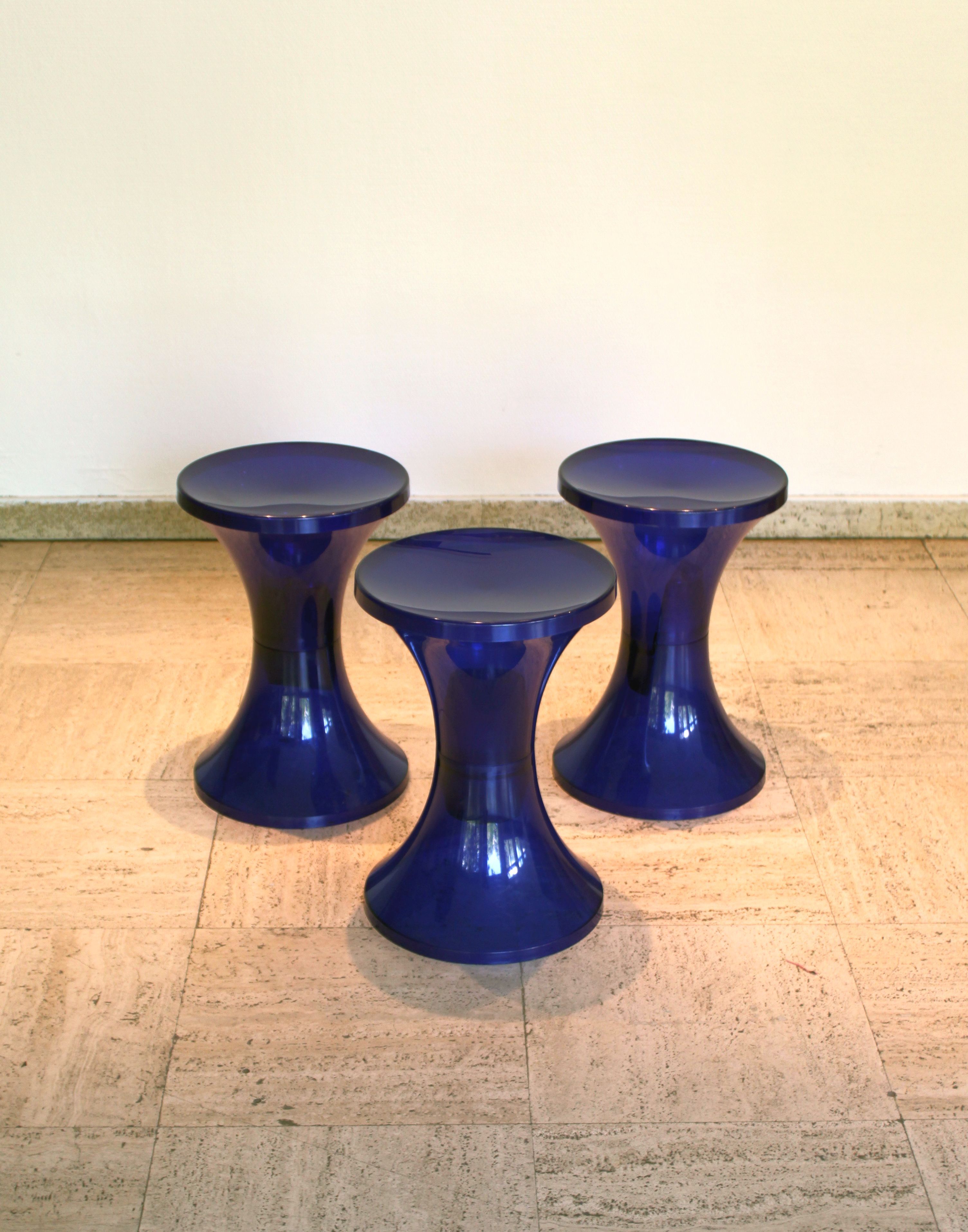 Tabouret TamTam Krystal Indigo, Henry Massonnet