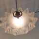 Pleated glass lampshade - mid 20th century