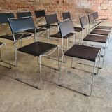 Set of 8 vintage design chairs by Giandomenico Belotti for Alias