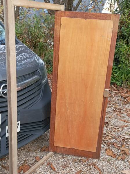 Beveled mirror door solid wood frame air-gummed cupboard