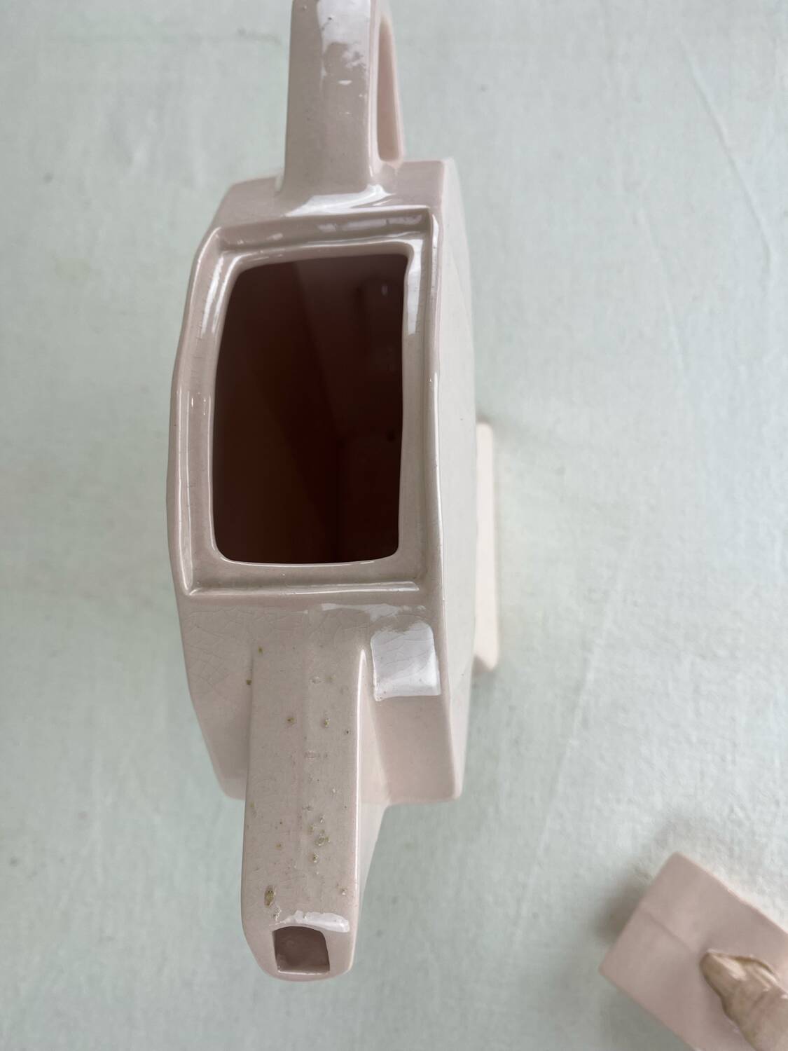 Art Deco pink teapot