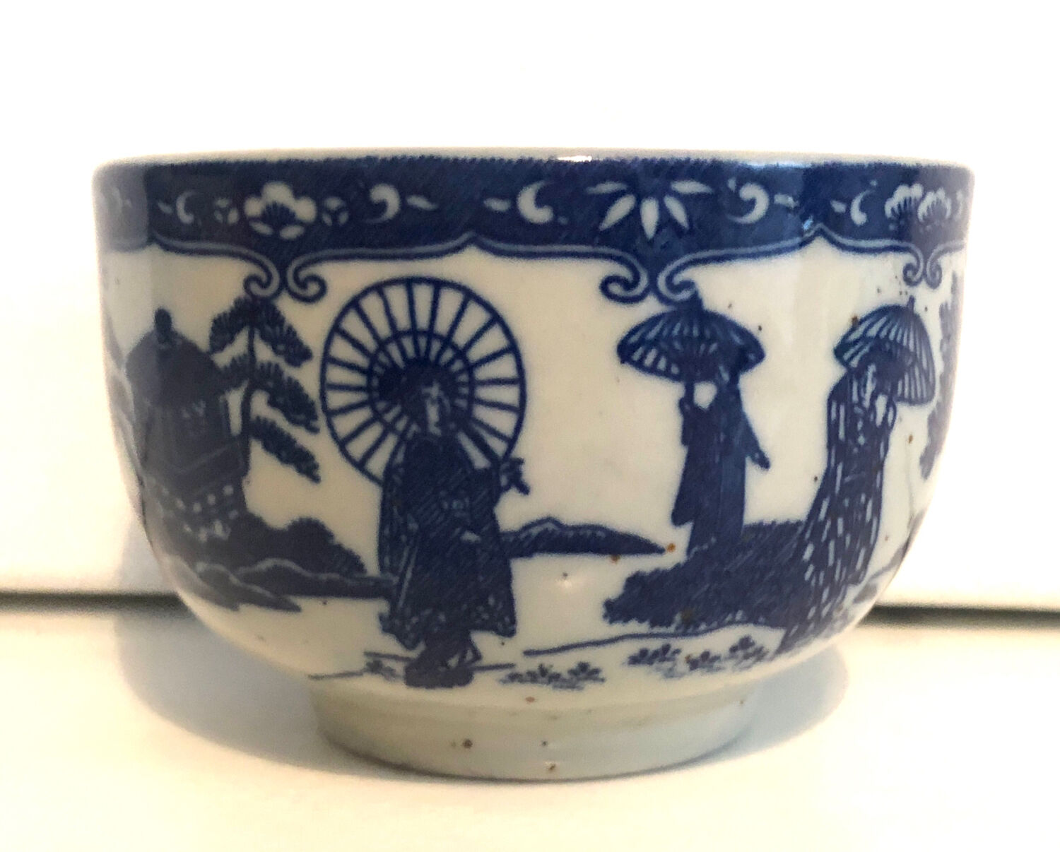 Japanese blue and white ceramic cup