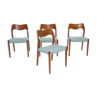 Set of 4 rosewood chairs "Model 71", Niels O Møller, Denmark, 1960