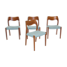 Set de 4 chaises en palissandre "model 71", Niels O Møller, Danemark, 1960