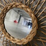 Wicker sun mirror