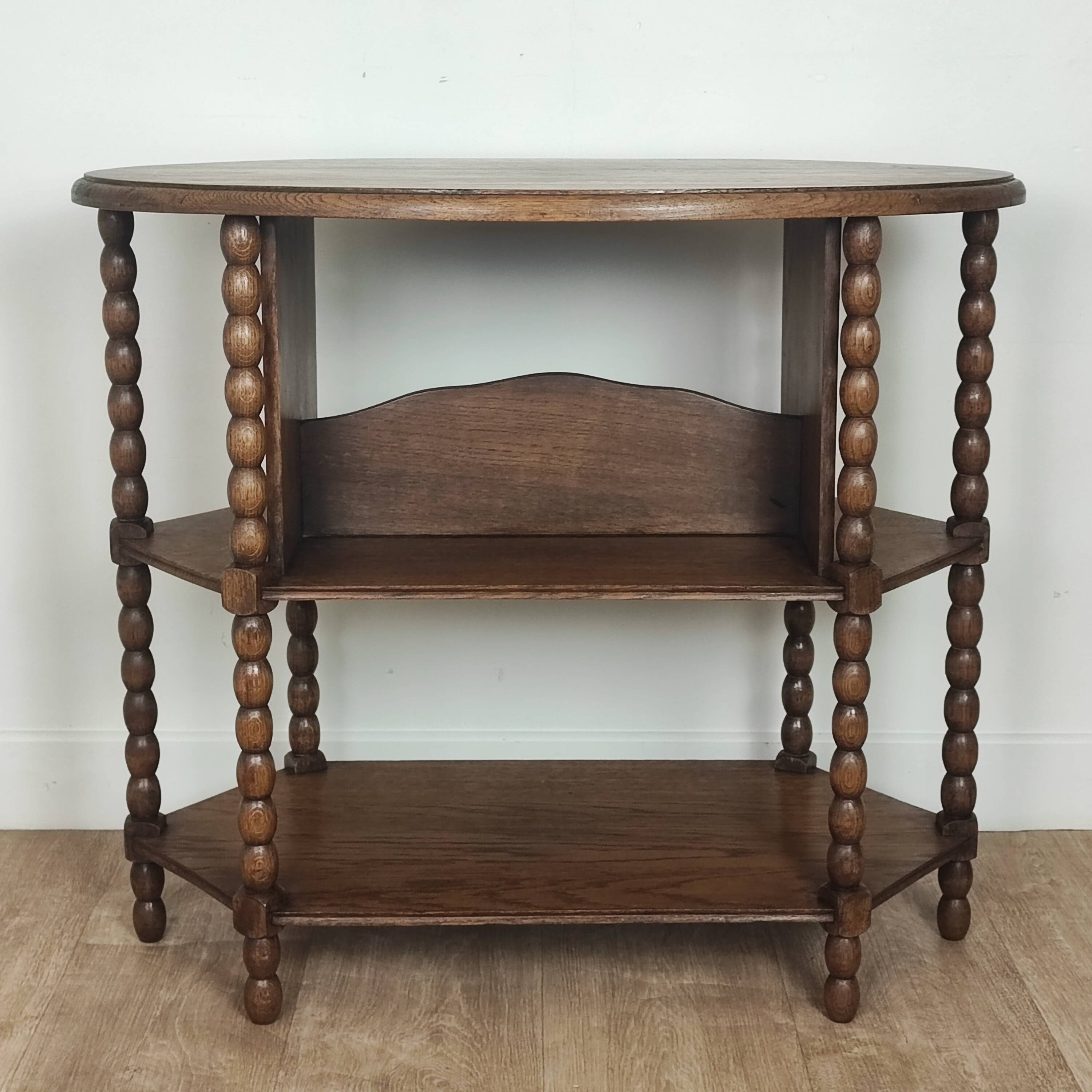 Pedestal table, oak side table