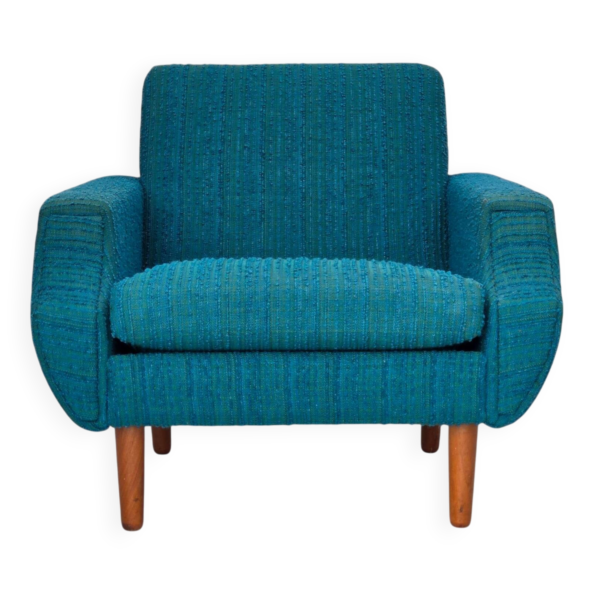 1970s, Danish armchair, original furniture wool, teak wood.