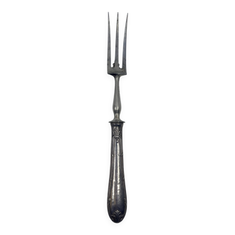 Fourchette de service en métal argenté motifs Louis XVI