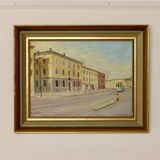 Peinture à l'huile sur toile suédoise du milieu du siècle « Göteborg »