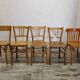 Set of 5 mismatched chairs in Baumann style