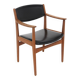 Scandinavian teak and skai office chair, Sweden, 1960