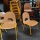 Vintage school children's chair 1970 wood