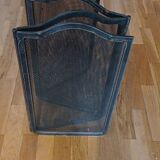 Metal fireplace screen made up of 4 leaves