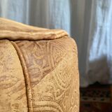 Pair of leather poufs